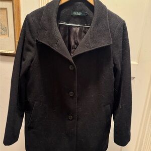 Ralph Lauren Women's Black Pea Coat